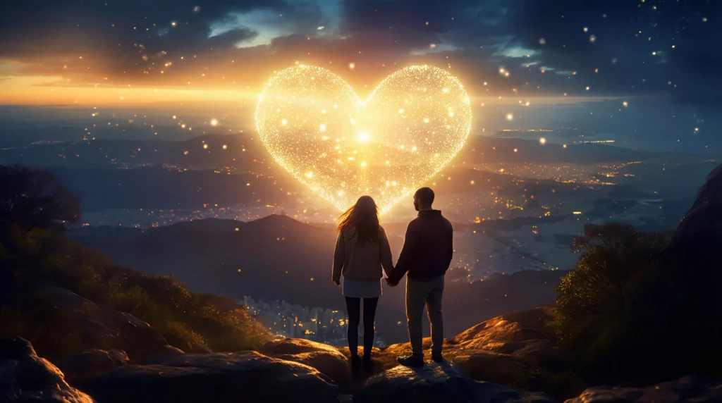 couple cœur pour étoile