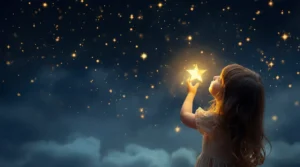 fille tiens une étoile